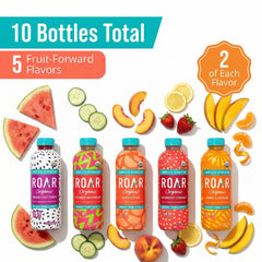 ROAR Organic Strawberry Lemonade bottle, bright and refreshing