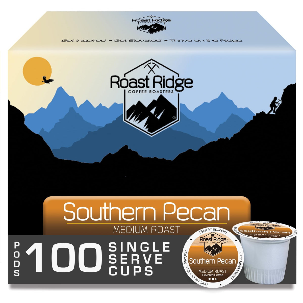 Roast Ridge Southern Pecan pod for rich flavor in every brew.