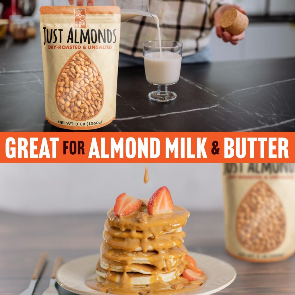 Roastery Coast almonds premium California harvest for quality you can taste.