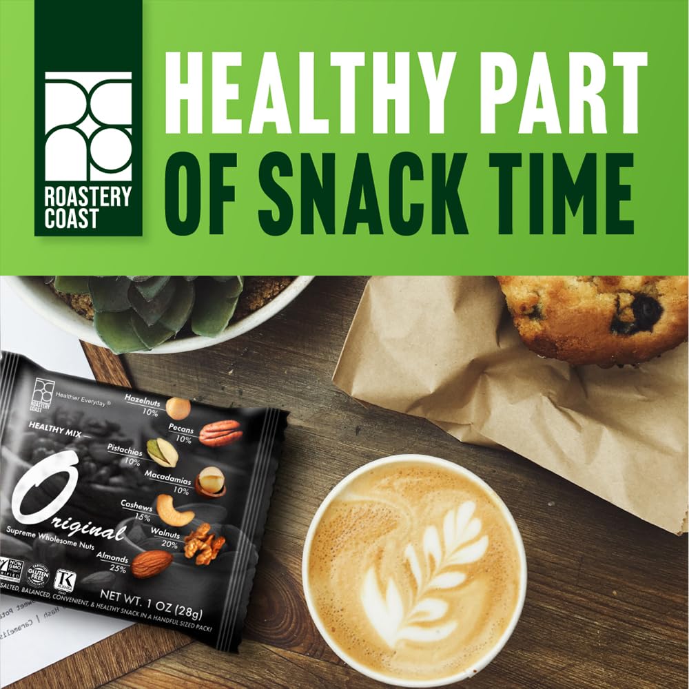 Roastery Coast Daily Nuts Original unsalted seal on a pack