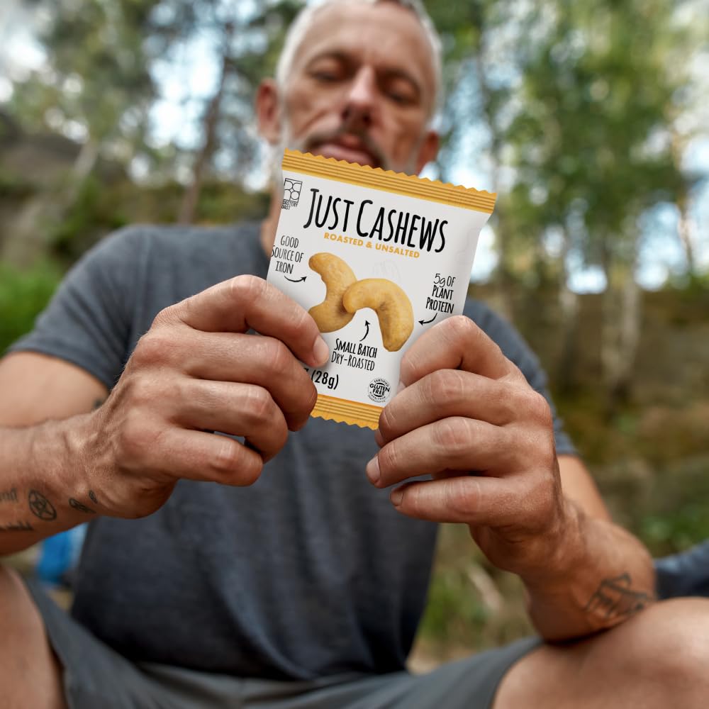Roastery Coast Just Cashews 24 pack carton for shareable pantry supply.