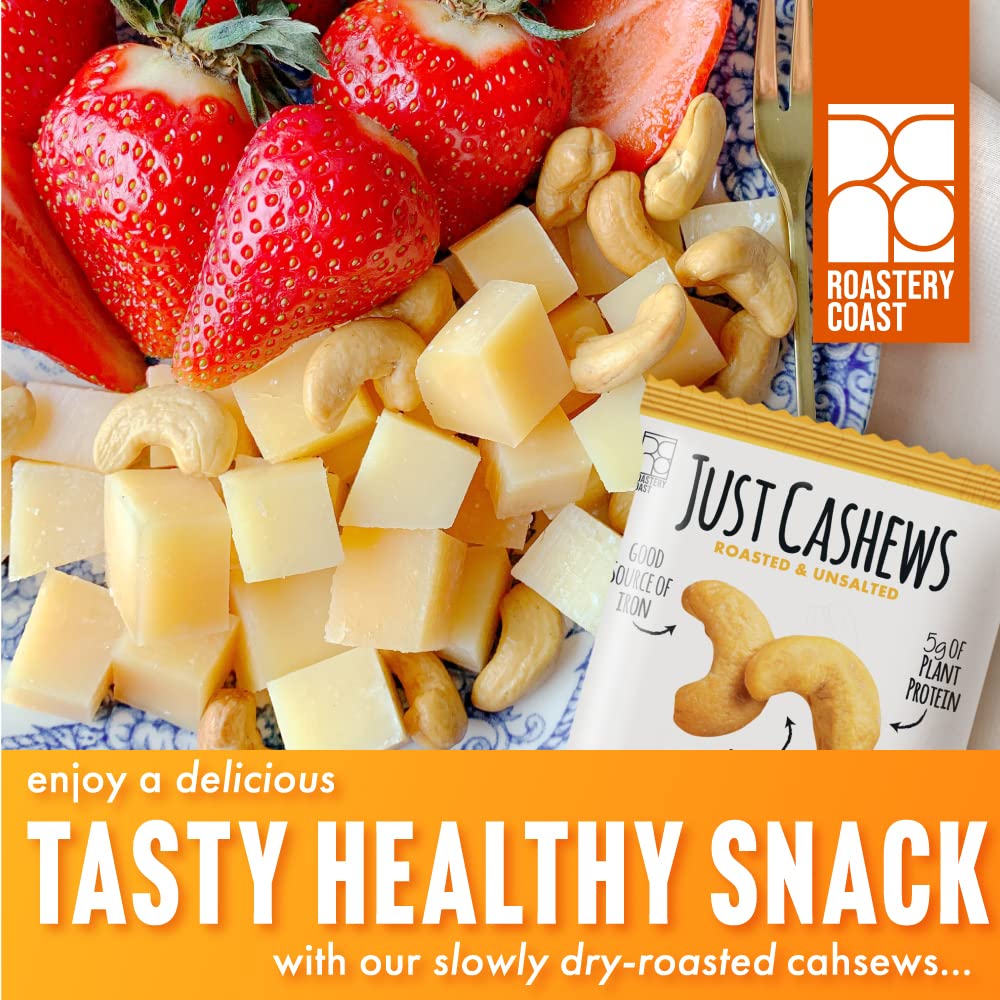 Roastery Coast Just Cashews kosher certified for versatile family snacking.