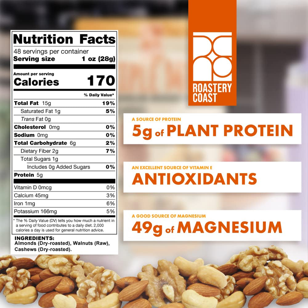 Roastery Coast nuts snack mix served in a bowl for easy office snacking.