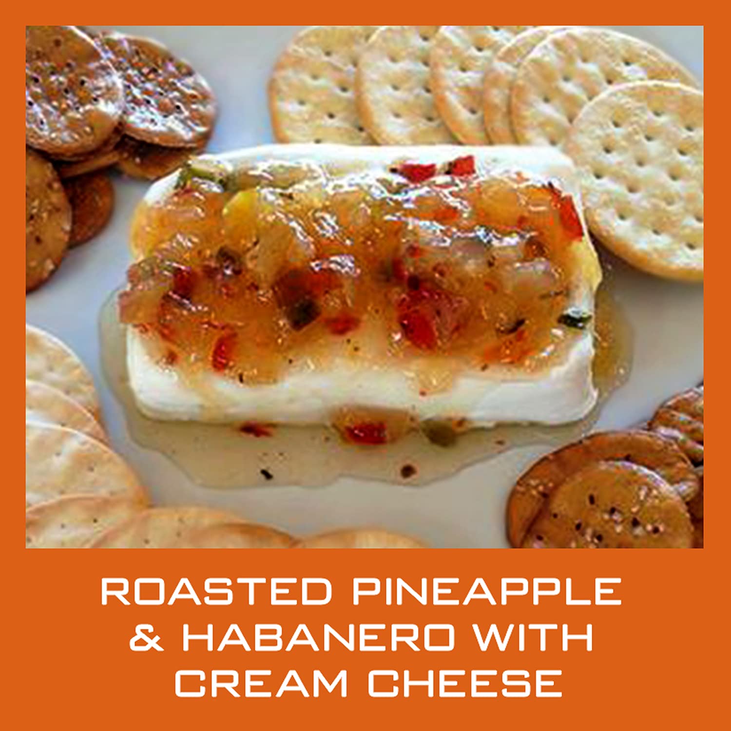 Seafood or pork glazed with Robert Rothschild Farm Roasted Pineapple & Habanero glaze