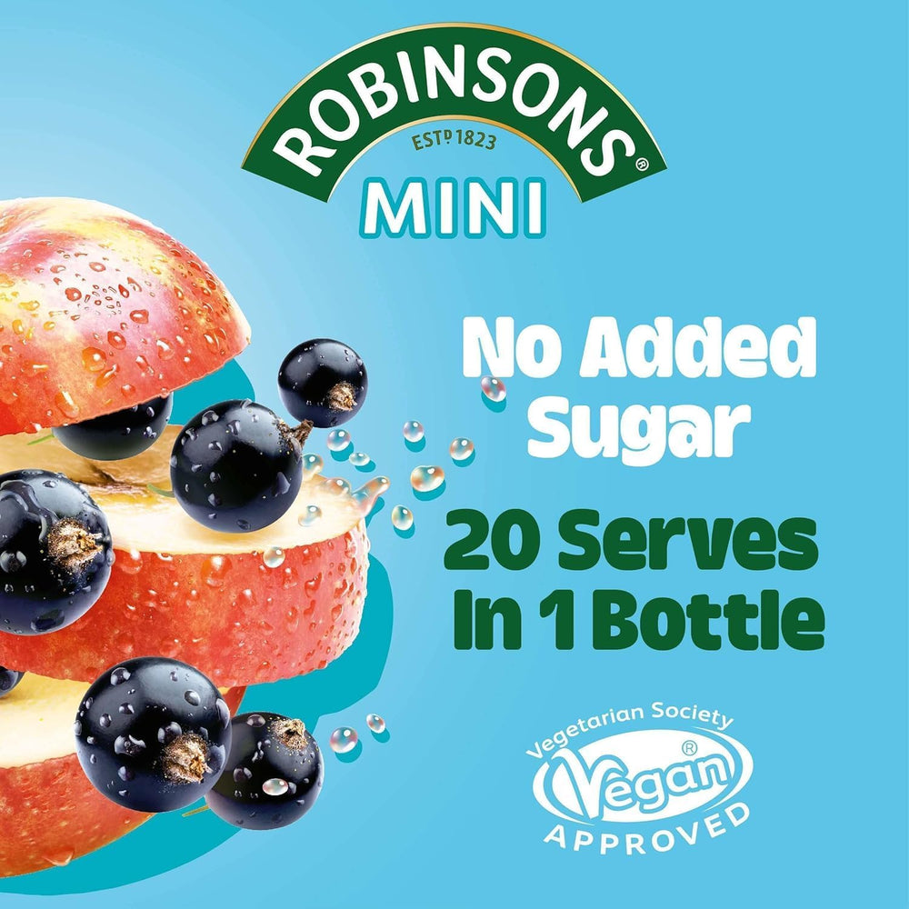 Robinsons Apple & Blackcurrant pouring shot for on-the-go hydration