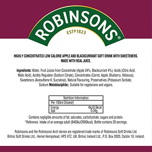 Robinsons Squash'D being diluted with water to create a lighter, flavorful sip.