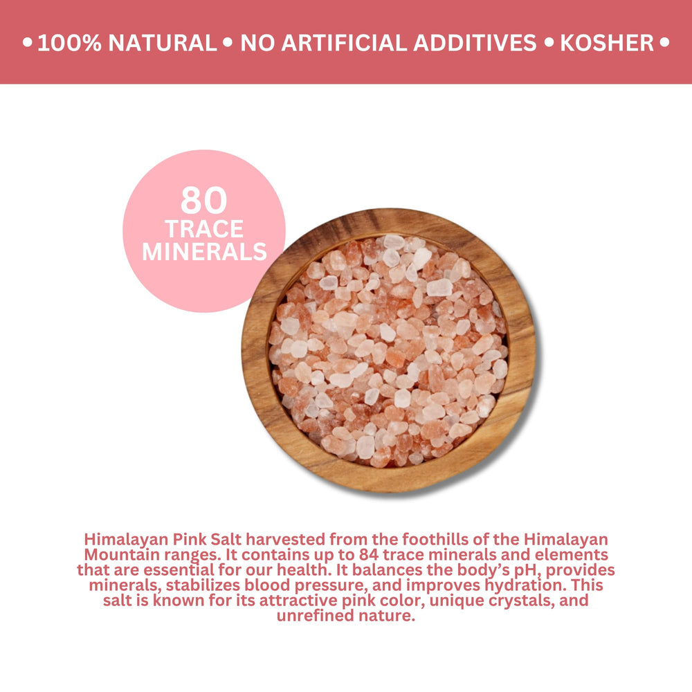 Kosher-certified pink Himalayan salt packaging from Rock the Food