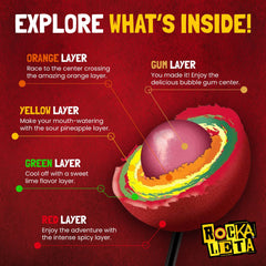 Rockaleta colorful lollipops closeup reveals rich flavors for celebrations
