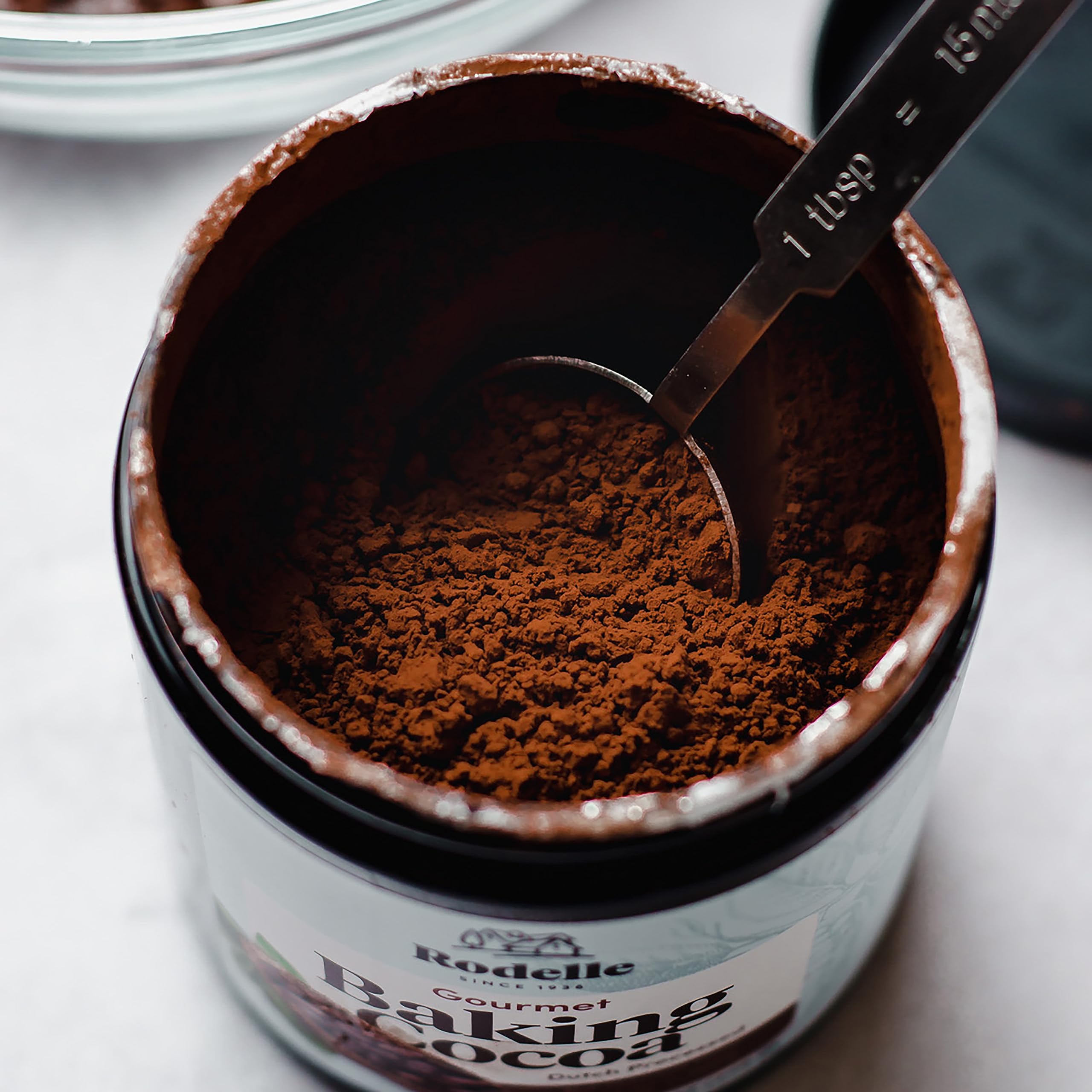 Rodelle Baking Cocoa hot chocolate cup invites luxurious warmth and smooth finish