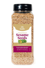 Rodelle Toasted Sesame Seeds jar front, showcasing nutty flavor and versatility