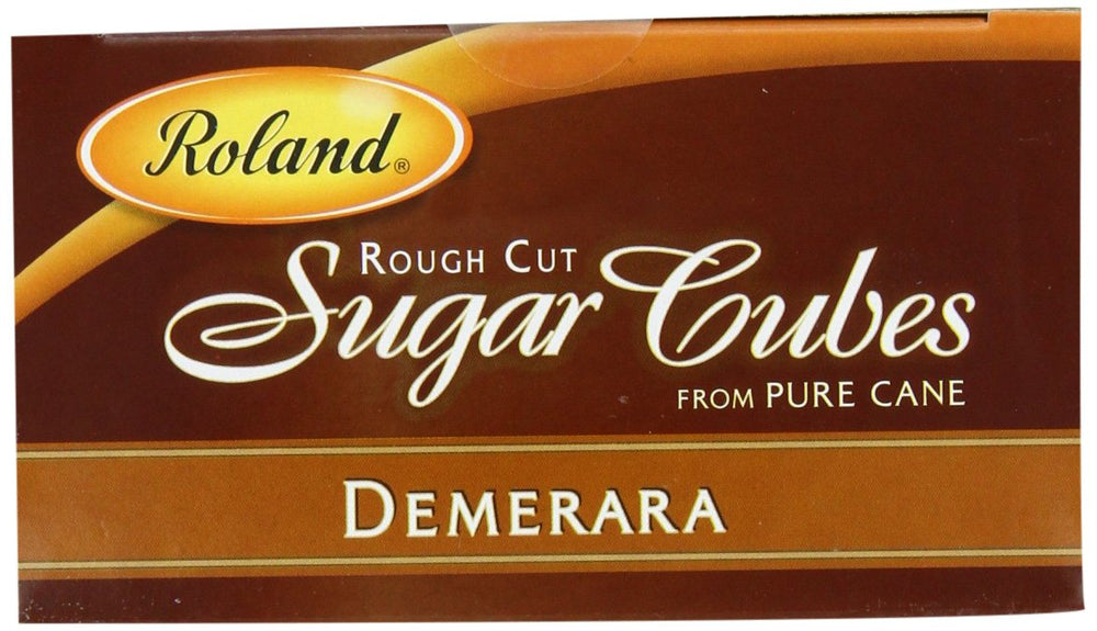 Roland sugar cubes resting on a kitchen shelf