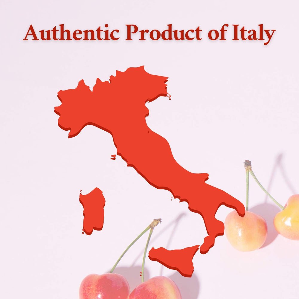 Roland Foods Amarena cherries dark red glaze in syrup for plating