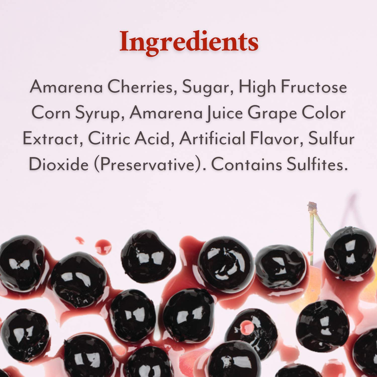 Roland Foods Amarena cherries ice cream garnish with rich color