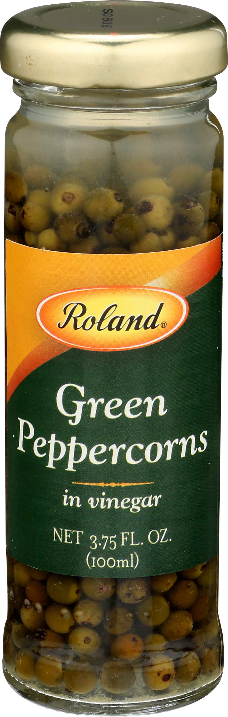 Roland Foods green peppercorns in vinegar jar, ready to eat