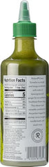 Roland Foods Green Sriracha label closeup showing lemongrass and ginger notes.