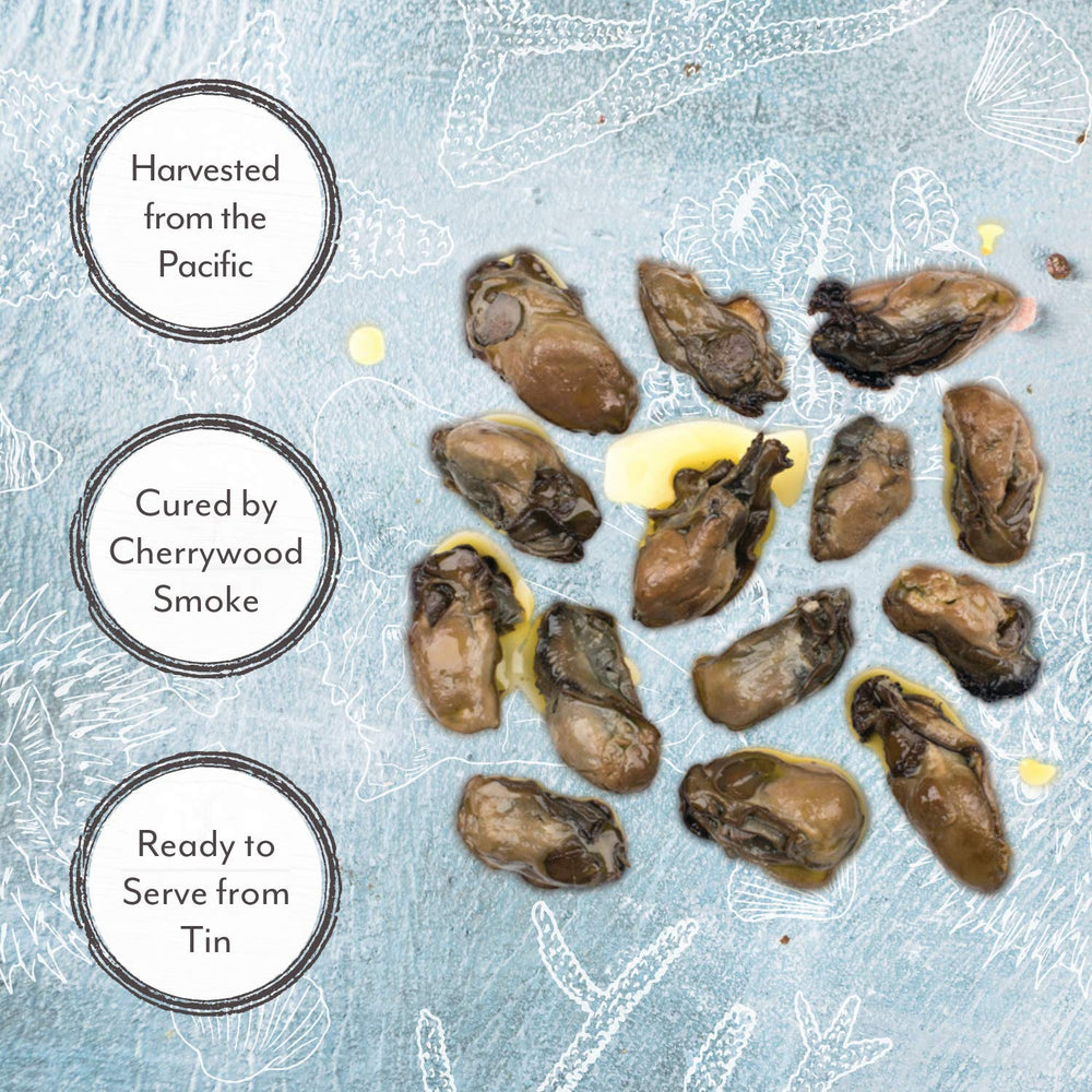 Roland Foods oysters served with lemon and pepper for enhanced flavor