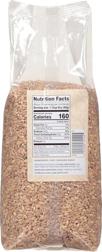 Roland Foods Pearled Farro cooking in a pot ready in about 20 minutes