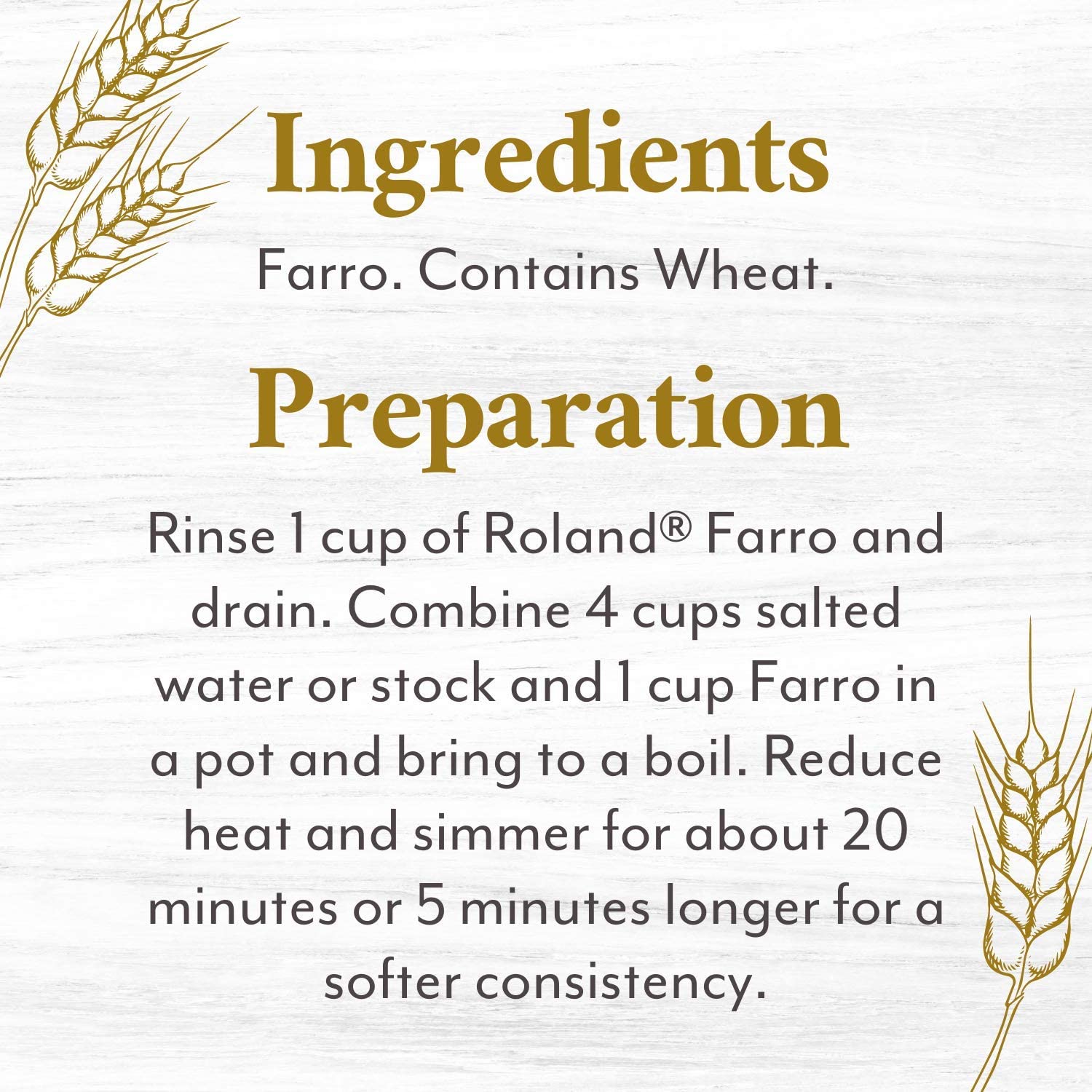 Roland Foods Pearled Farro salad bowl with fresh tomatoes and herbs