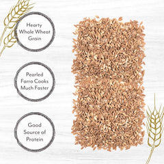 Roland Foods Pearled Farro served as side dish with vegetables