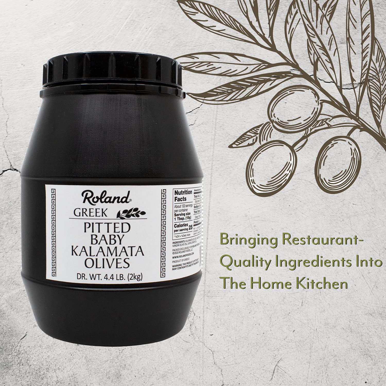 Kalamata olives as salad topping, adding color and depth.