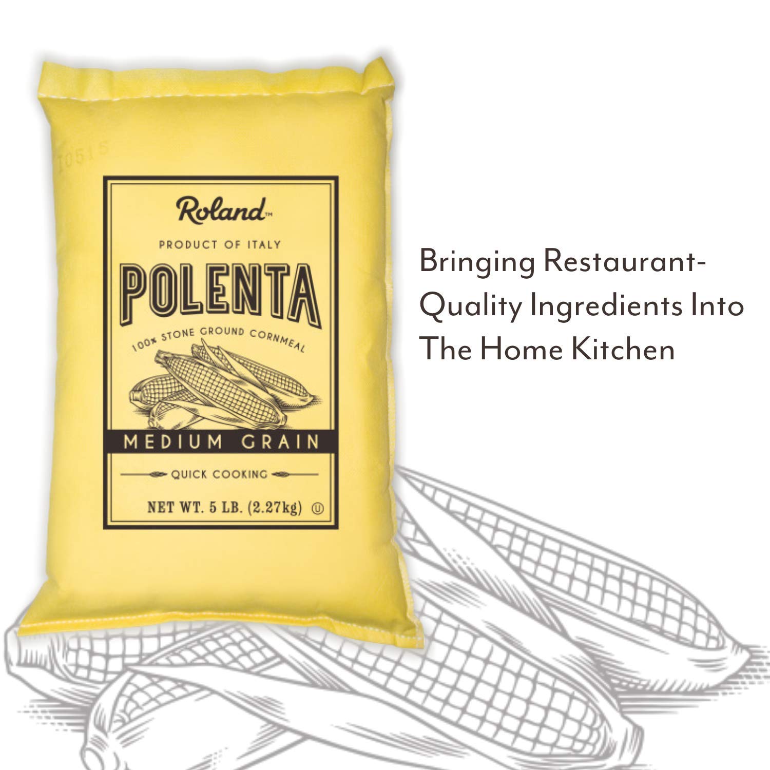 Roland Foods polenta simmering in a pot for creamy texture.