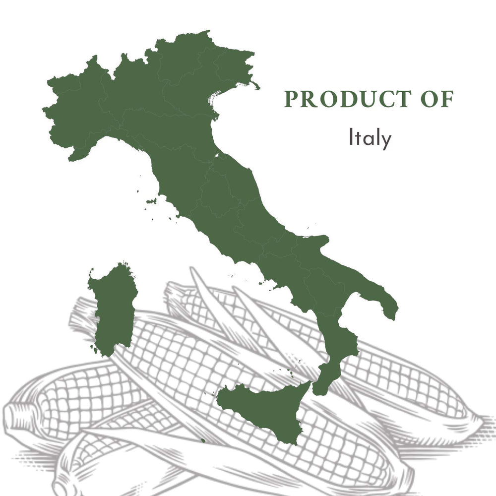 Roland Foods polenta package front label showing gluten-free and kosher