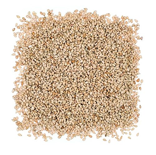 Roland Foods Roasted White Sesame Seeds close-up showing nutty aroma and texture.