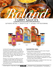 Roland Foods Tikka Masala Sauce served with vegetables for a ready-made curry.