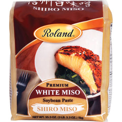Roland Foods White Miso Paste jar enriches soups with delicate umami.
