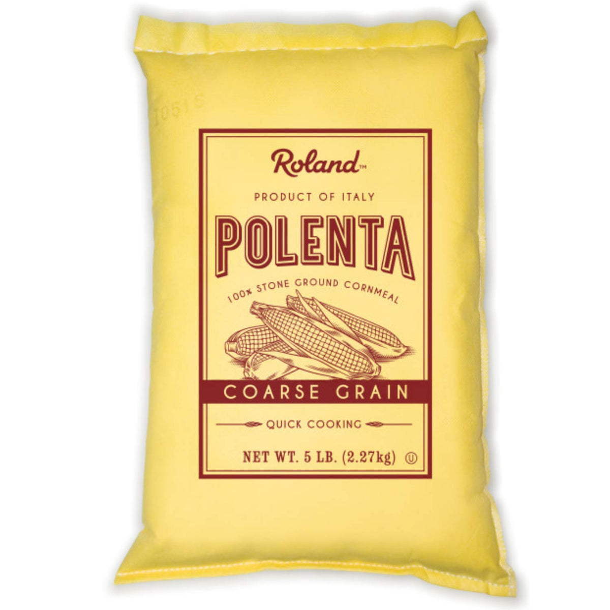 Roland Foods Yellow Polenta close-up, golden texture ideal for side dishes.