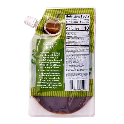 Roland Organic Miso Paste texture appears smooth and rich for versatile cooking.