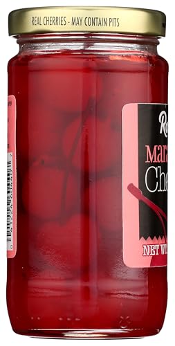 Roland Premium Maraschino Cherries with Stems jar label shows USA-sourced fruit.