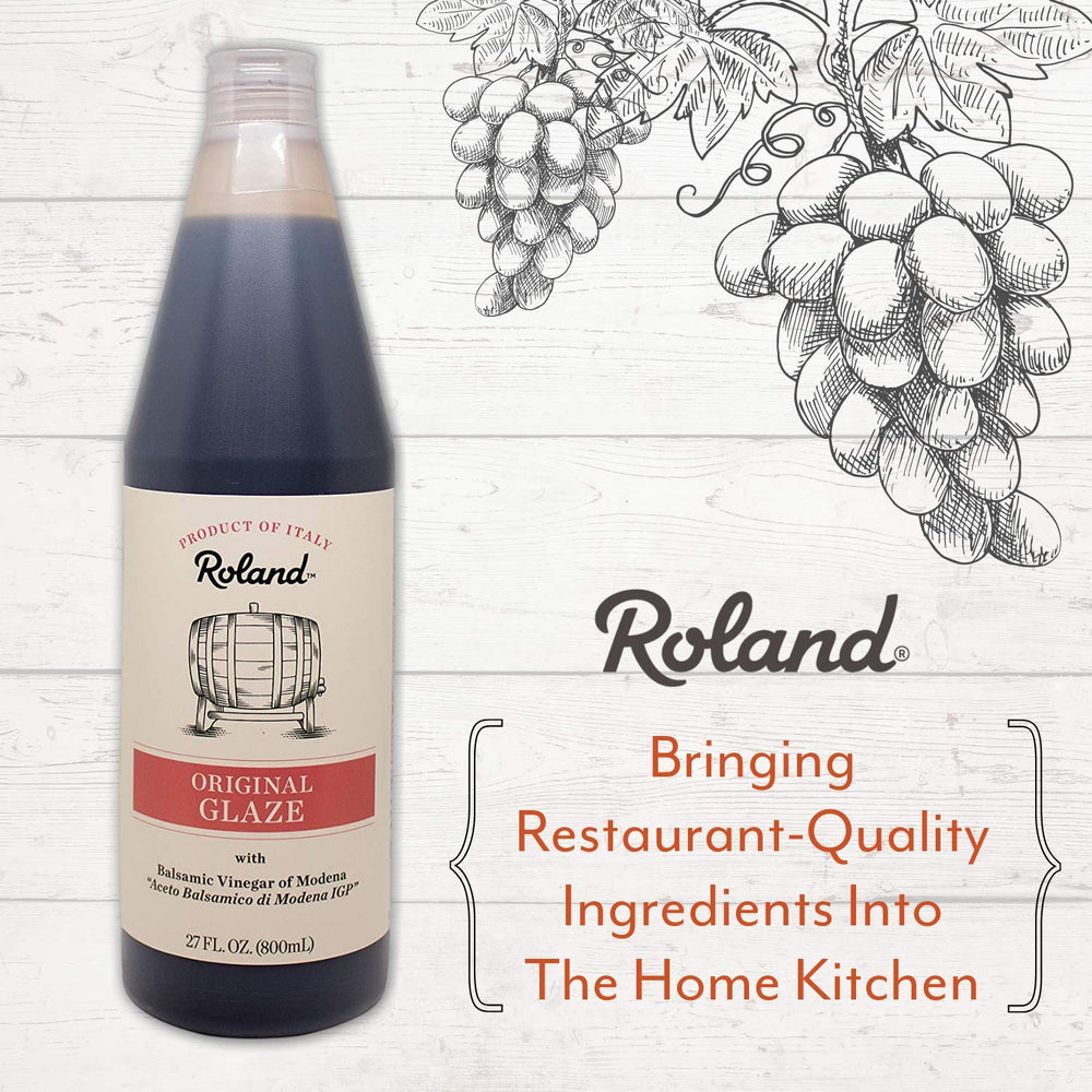 Roland Foods glaze on bruschetta provides sweet-tart shine.