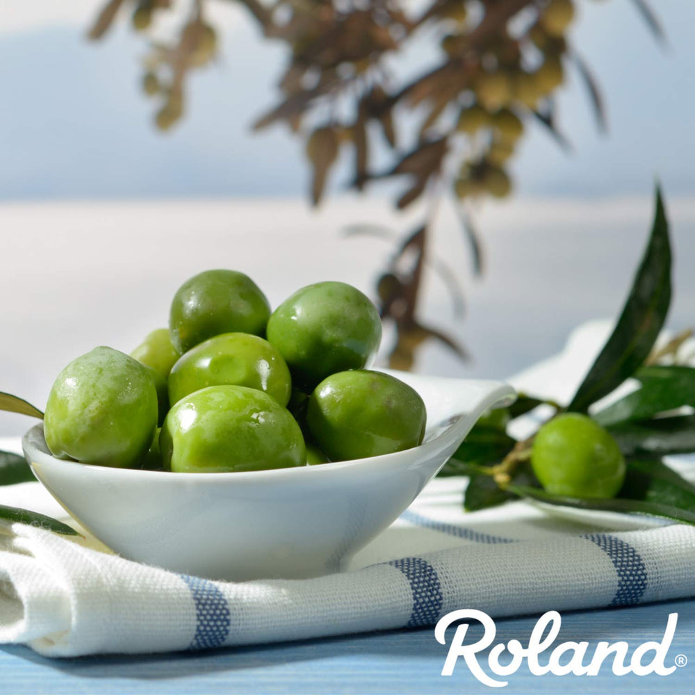 Roland Foods Castelvetrano olives snack-ready for quick bites.