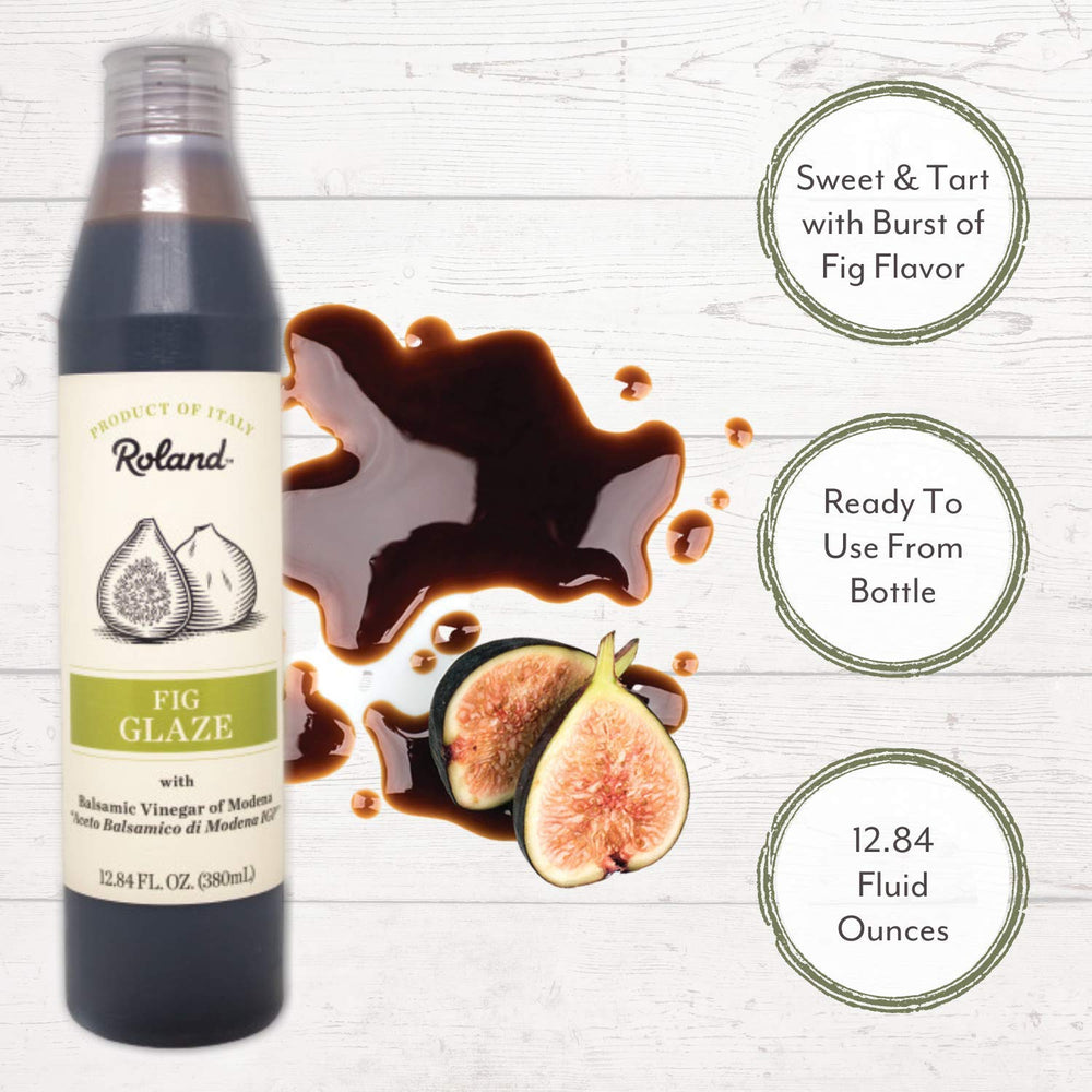 Roland Foods Fig Balsamic Glaze fruit-desserts offers sweet-tart accents on berries and fruits.