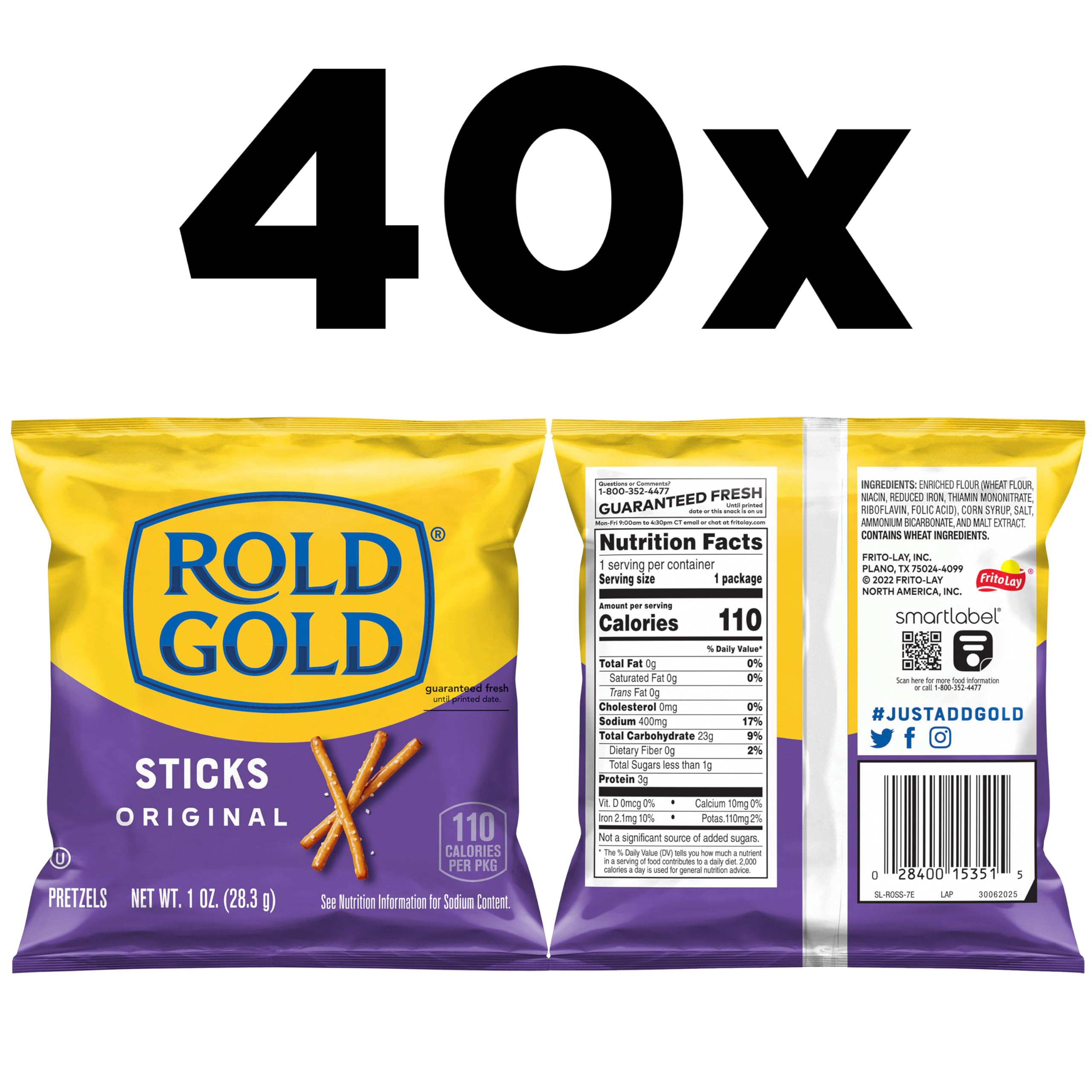 Rold Gold pretzel sticks close-up showing crispy texture