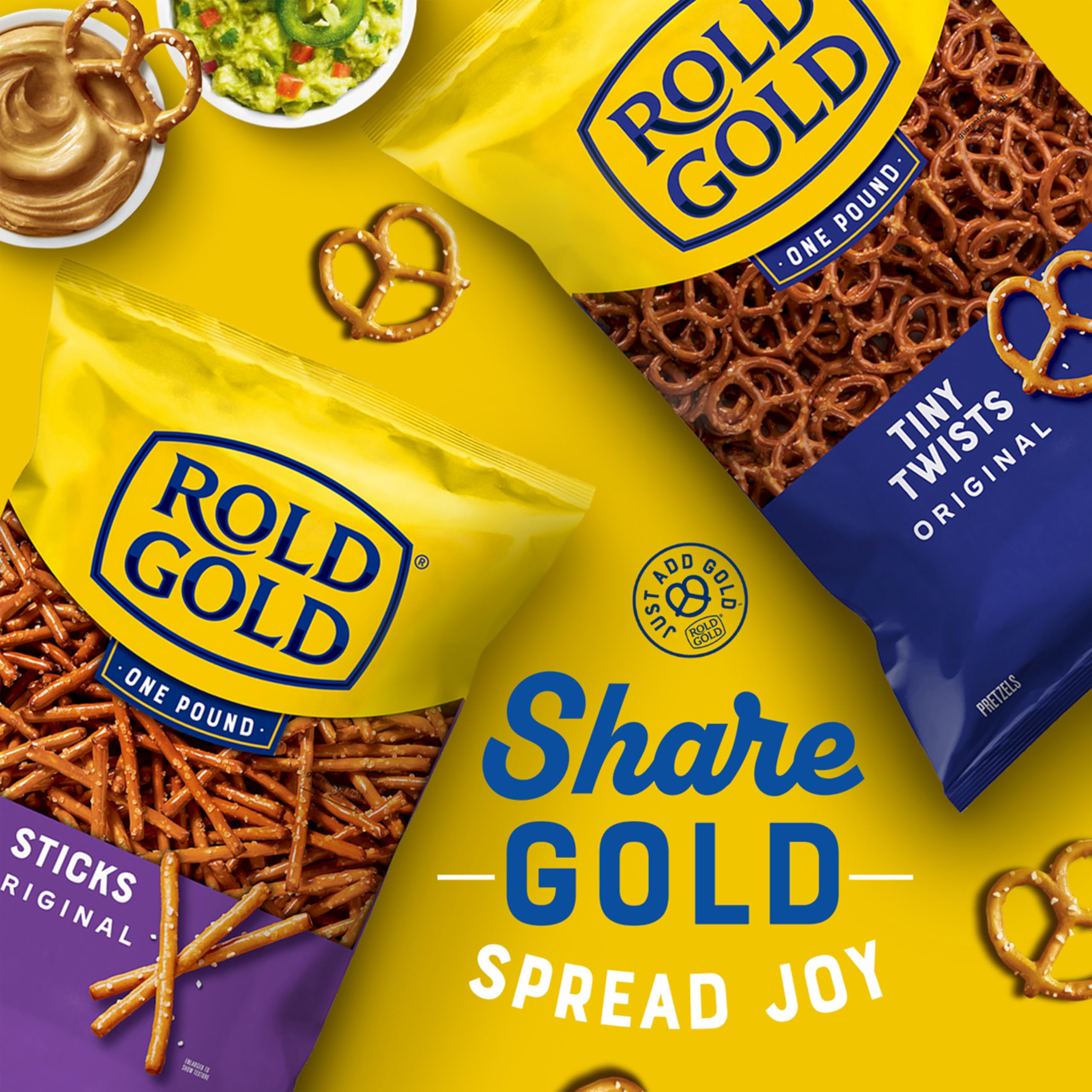 Rold Gold pretzel sticks with dip, ideal snack idea