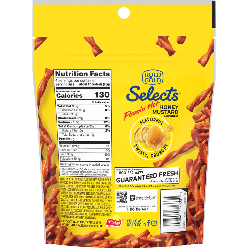 Rold Gold Selects close-up: crispy pretzels with spicy-sweet glaze.