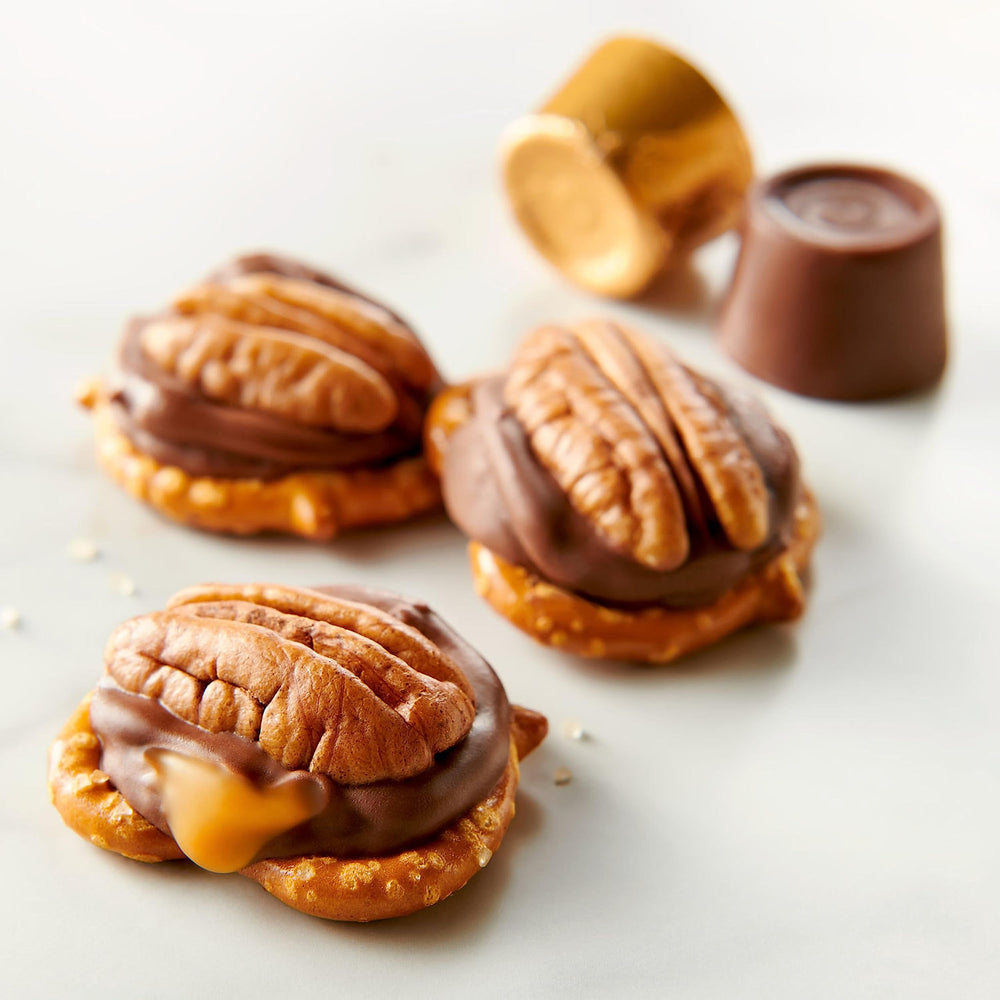 ROLO caramels as dessert topping, adds creamy chocolate swirl
