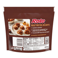 ROLO caramels pouring from bag into dish, easy party snack