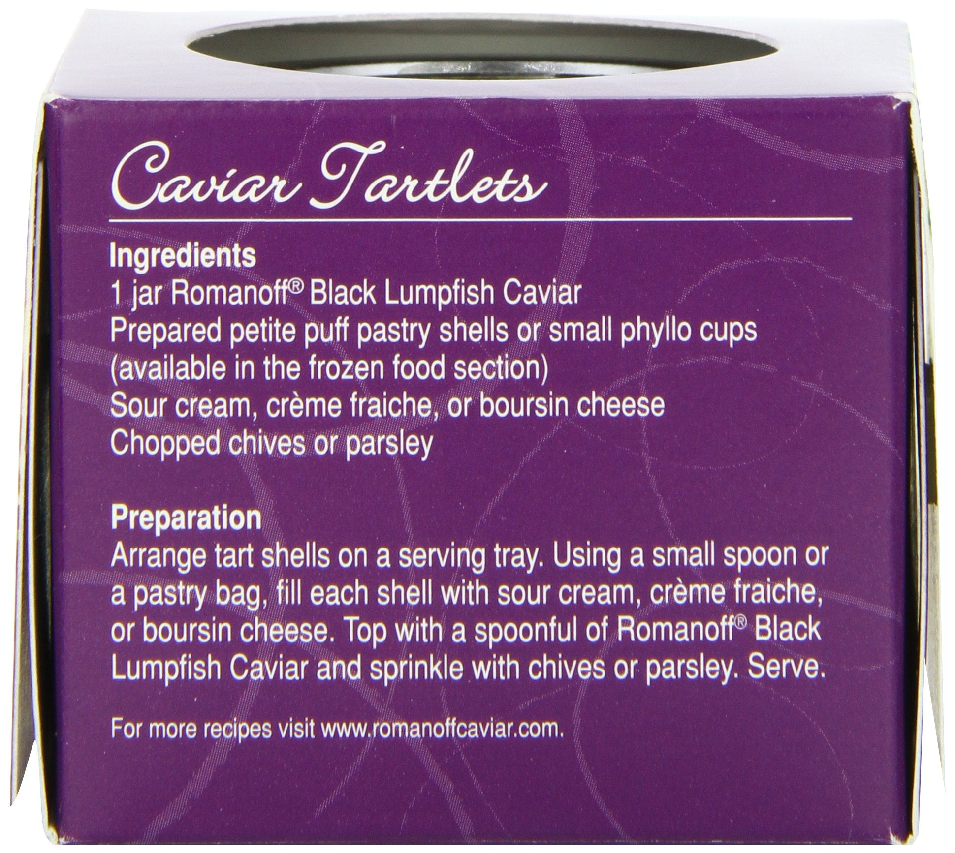 Romanoff Black Lumpfish caviar on cracker, an elegant canapé idea