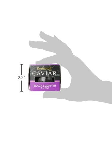 Romanoff Black Lumpfish caviar refrigerated display suggests freshness