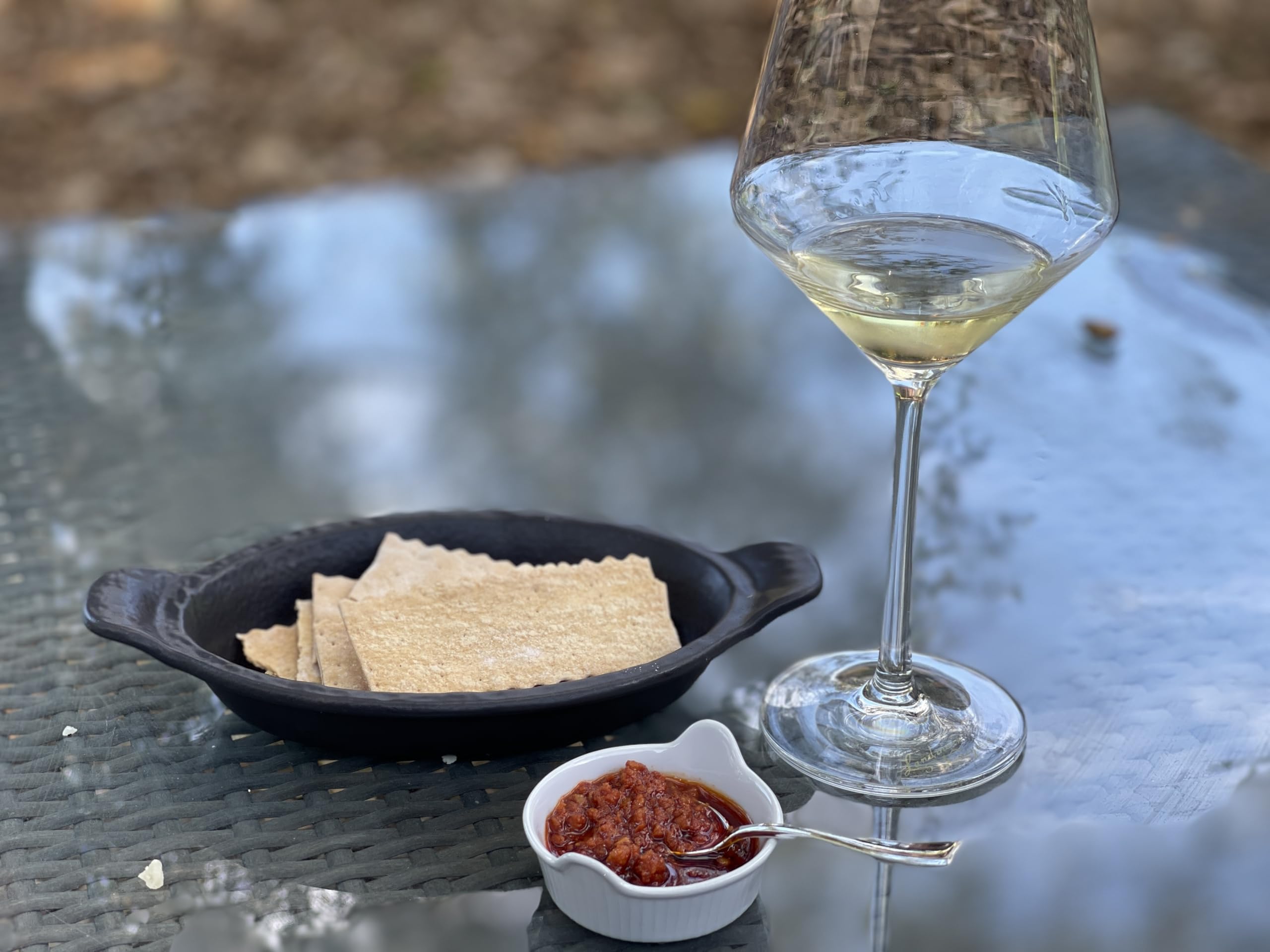 Ronda’s Romesco Dip presented for dipping, showcasing chunky texture.