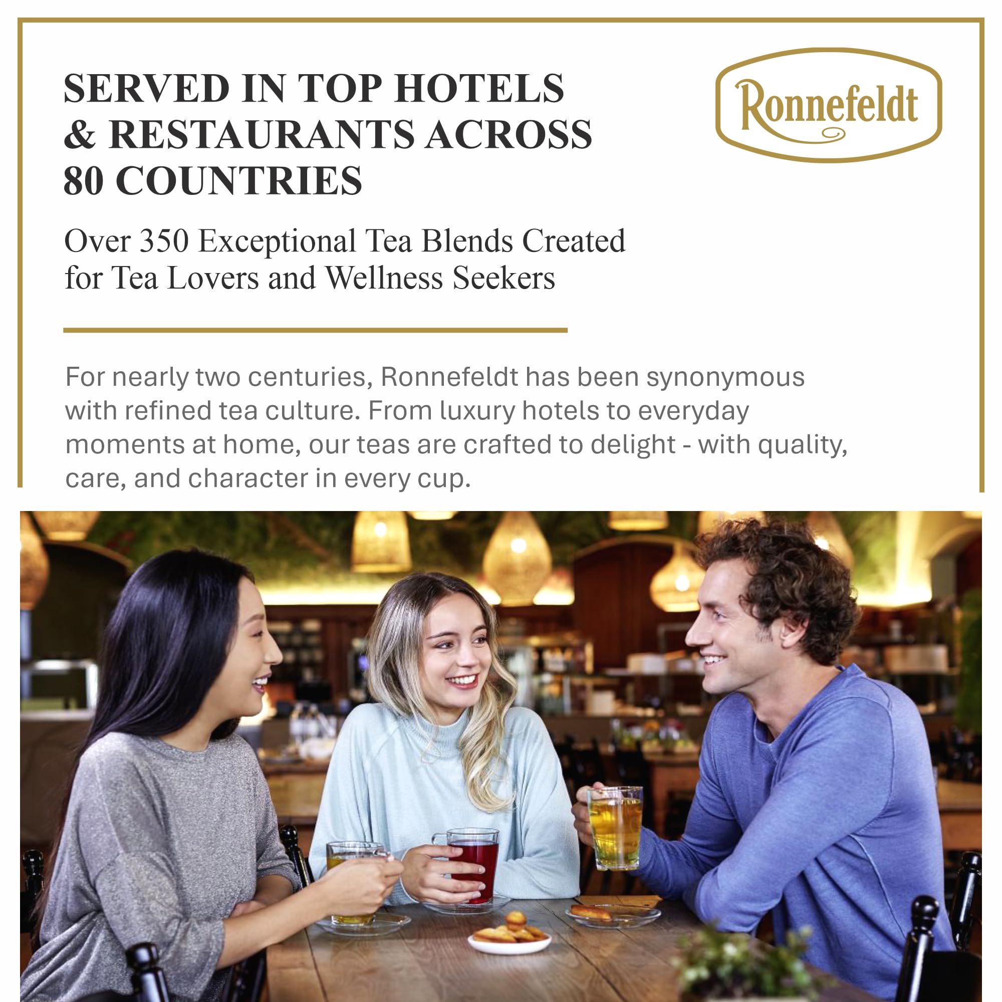 Ronnefeldt Teavelope European quality, ISO standards, halal and kosher compliant.