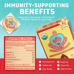 ROOIBOS ROCKS caffeine-free red tea for cozy, anytime enjoyment