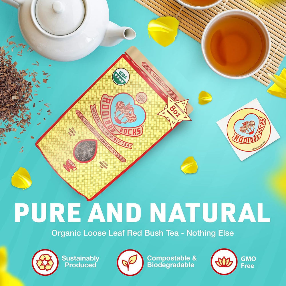 ROOIBOS ROCKS hot or cold tea for year-round refreshment