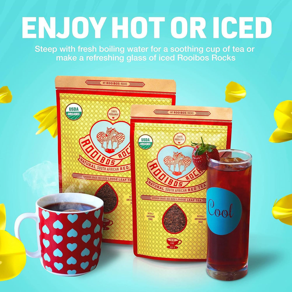 ROOIBOS ROCKS immunity-support tea with antioxidants for daily routines