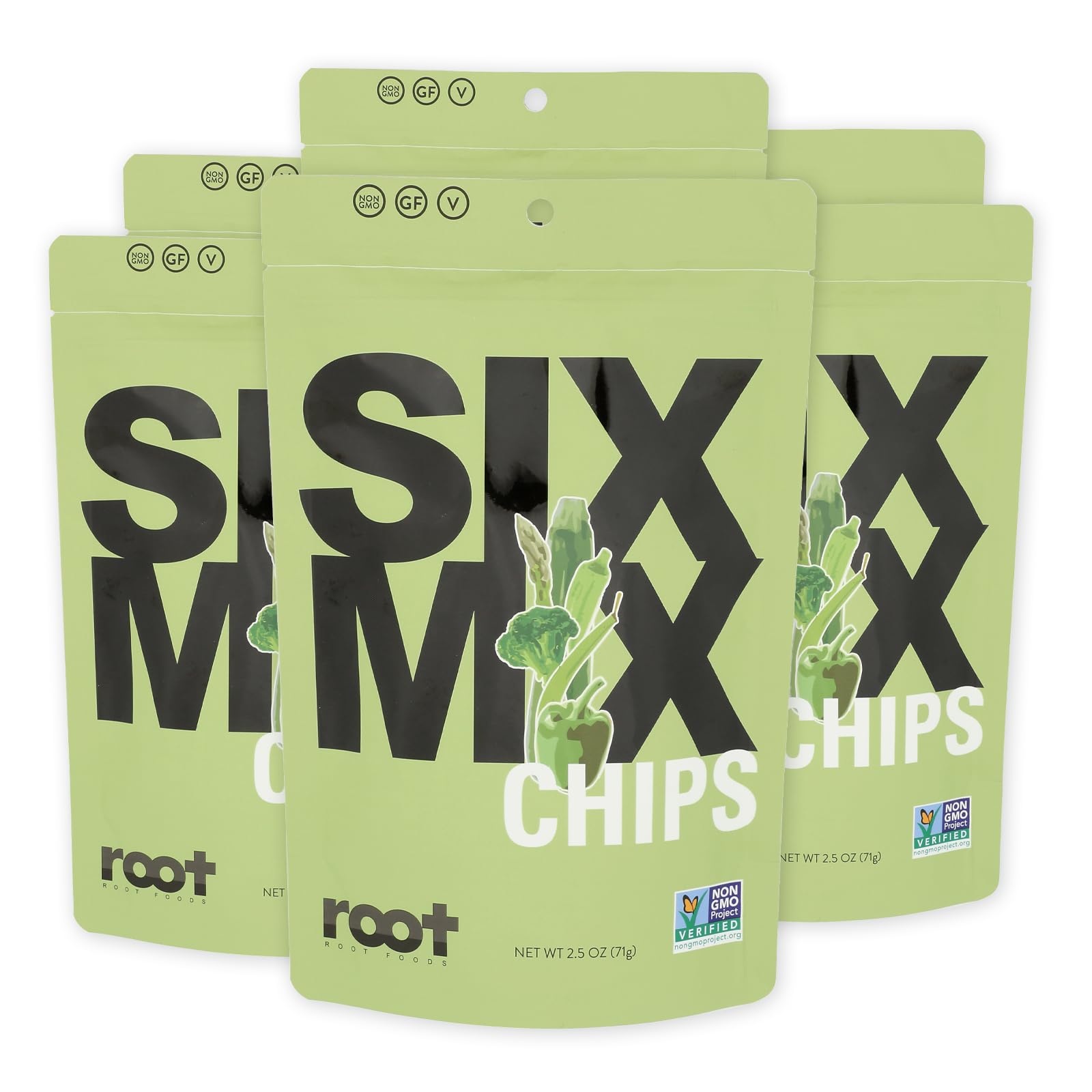 Root Foods SixMix chips box set of 6 bags for easy family snacking