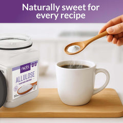 Roots Circle Allulose coffee cup shows dissolves cleanly in hot beverages