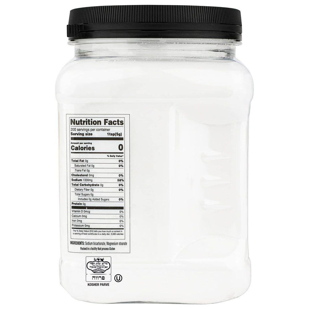 Close-up of Roots Circle Baking Soda airtight lid and powder purity